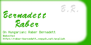 bernadett raber business card